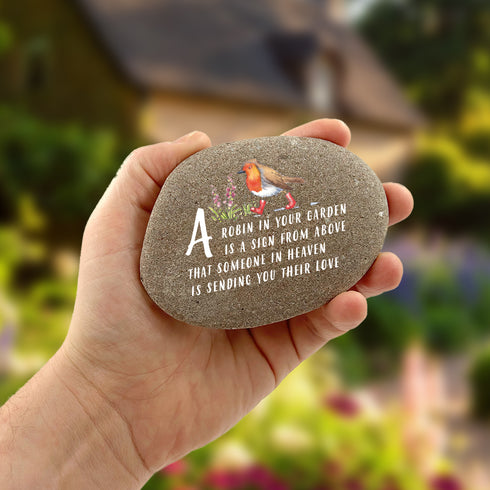 A Robin in Your Garden Pebble